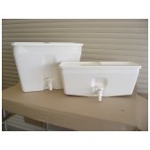 Baltos maistinės plastmasės 17 litrų bakelis (be vandens šildymo)