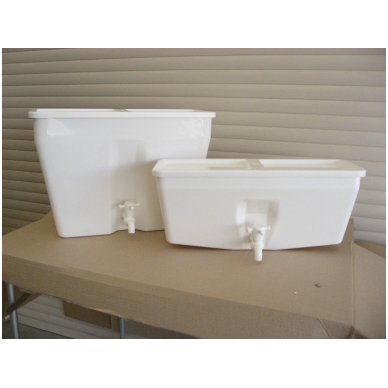 Baltos maistinės plastmasės 10 litrų bakelis (be vandens šildymo) 3