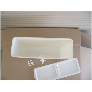 Baltos maistinės plastmasės 17 litrų bakelis (be vandens šildymo) ELBET 2