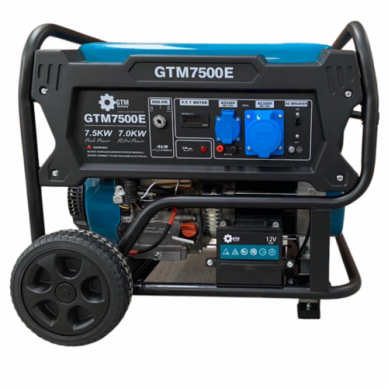 GTM 7500E Benzininis generatorius 7.5 KW vienfazis PROFESIONALUS