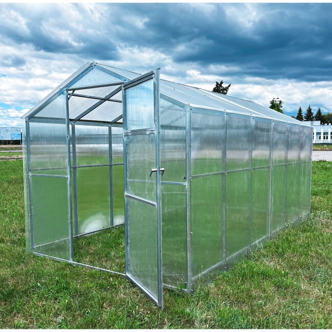 Šiltnamis „Namukas HOBBY“ 2,1 × 4 m, profilis 40 × 20 mm, 4 mm polikarbonatas 25