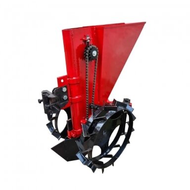 Vienvagė česnakų sodinamoji prie motobloko CSH-1 Vienvagė česnakų sodinamoji prie motobloko CSH-1